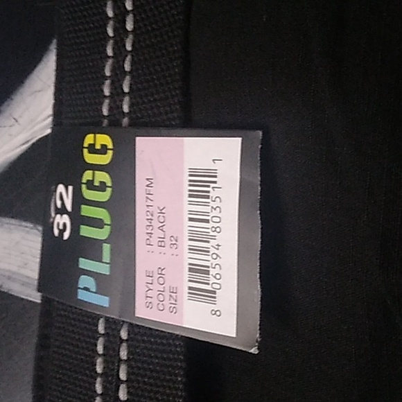 CARGO SHORTS. "PLUGG CO." SZ 32 MENS/UNISEX BLACK - Picture 7 of 9